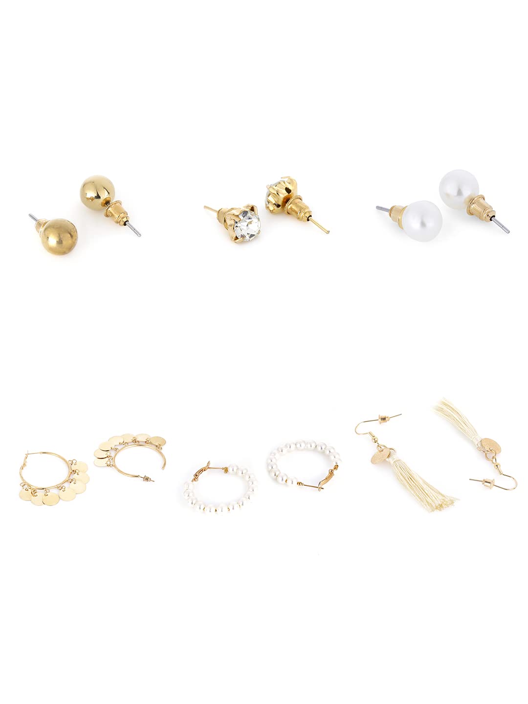 Flipkart.com - Buy Jewel WORLD Gold-plated Daily wear Earrings design with  ring for girls & women Beads Alloy Earring Set Online at Best Prices in  India